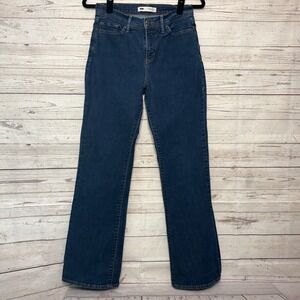 Levis 512 Perfectly Slimming Bootcut Jeans Dark Wash Denim 28x32